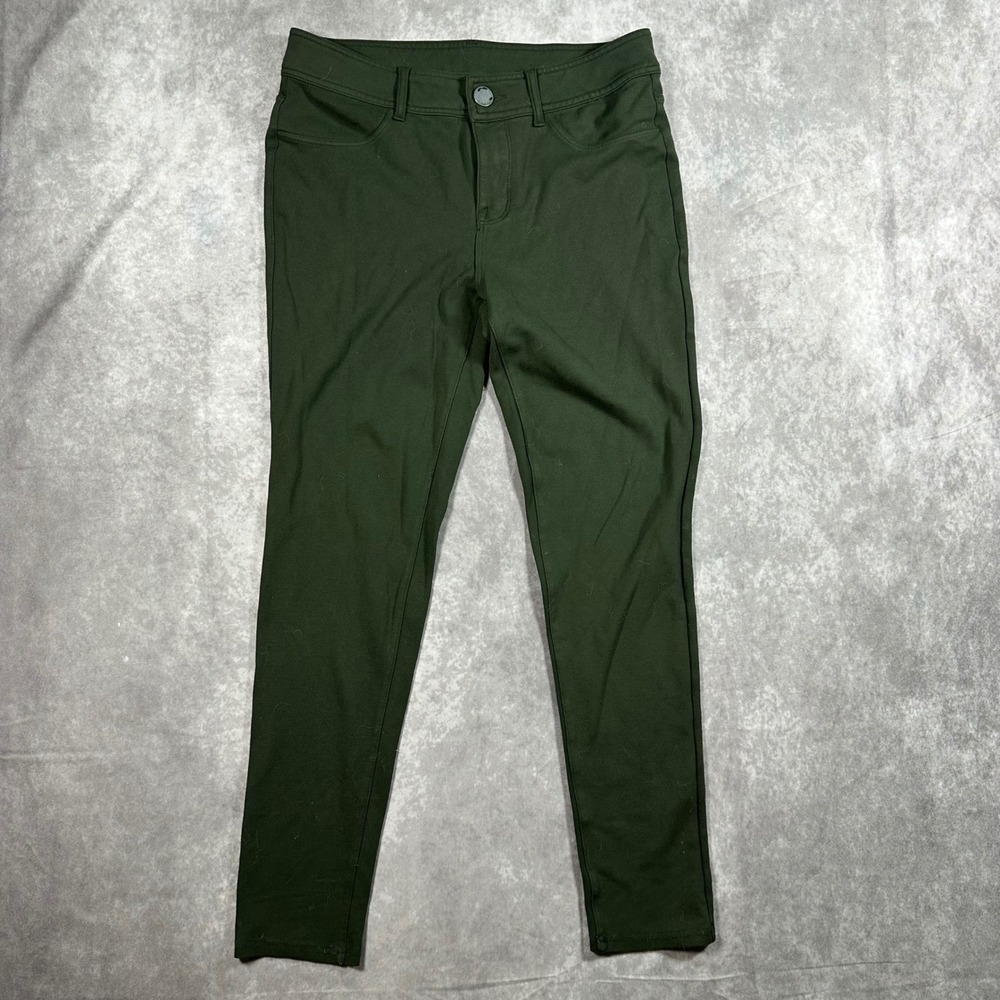 Seven7 Womens 8 Olive Green Skinny Pants Stretch Denim 5 Pocket Classic Soft